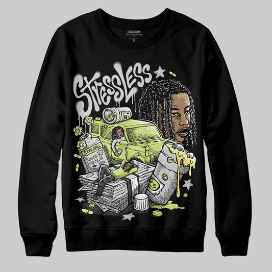 Jordan 4 GS “Light Lemon Twist” DopeSkill Sweatshirt Stressless Graphic Streetwear - Black