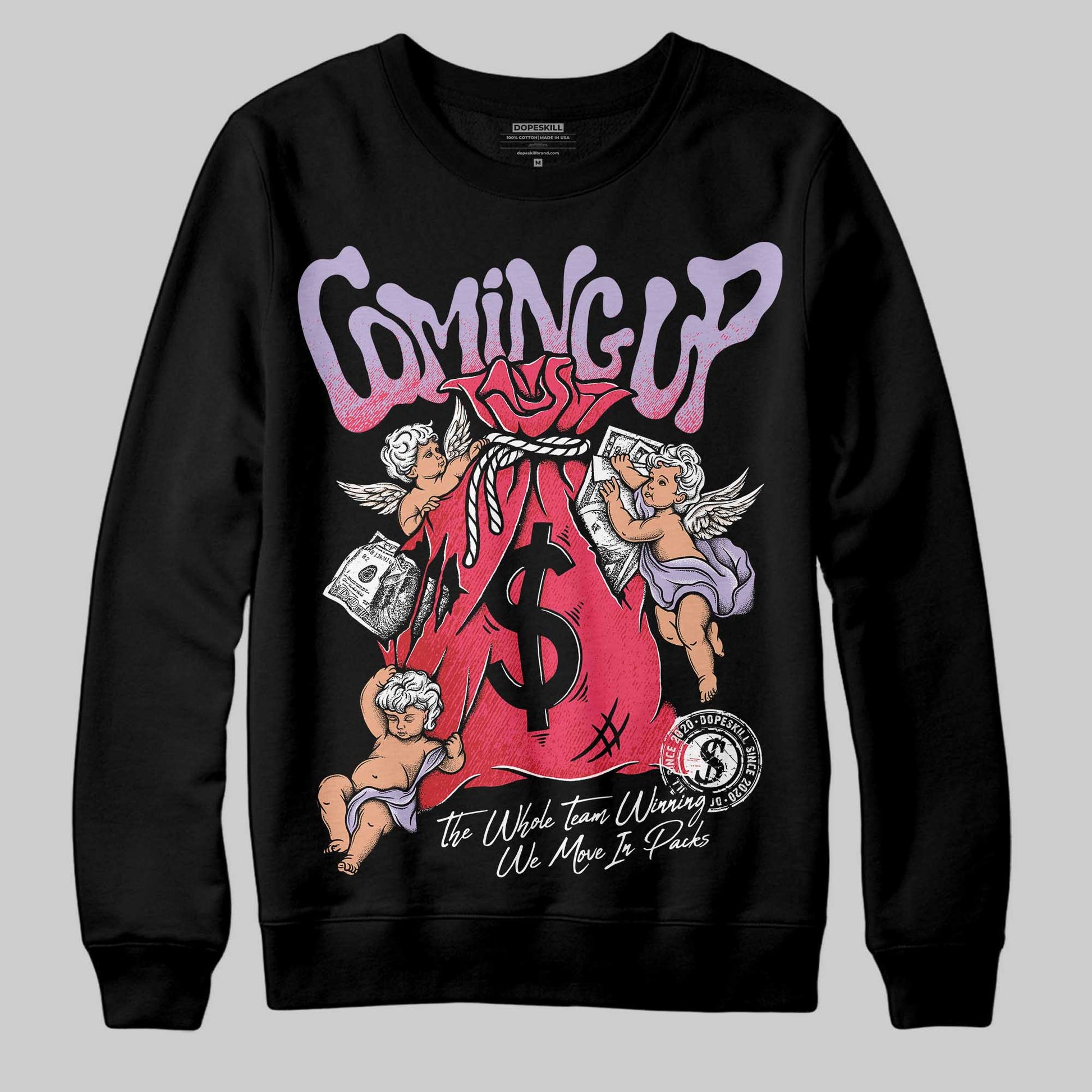 Jordan 5 Low “Peanut Butter Jelly” DopeSkill Sweatshirt Money Bag Coming Up Graphic Streetwear - Black