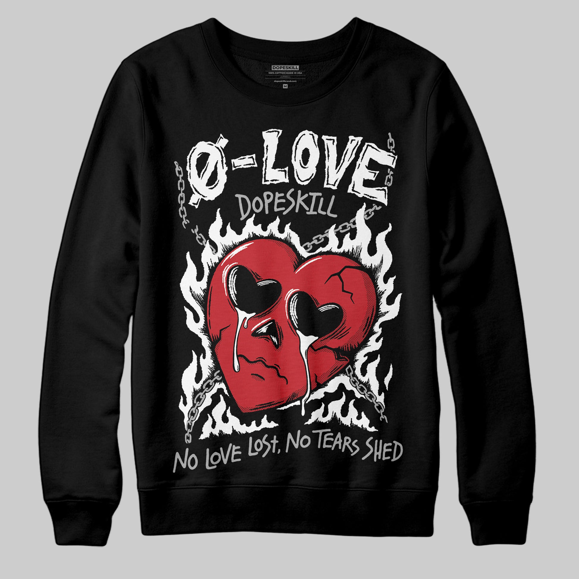 Jordan 11 Retro Low Bred (2025) DopeSkill Sweatshirt Crying Heart Graphic Streetwear - Black