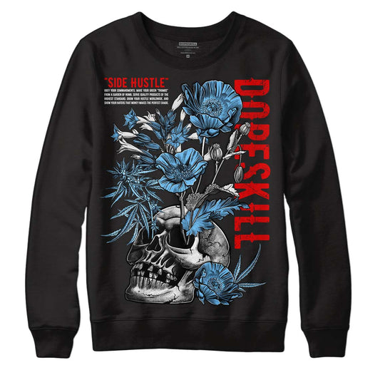 Travis Scott x Jordan 4 Retro 'Cactus Jack' DopeSkill Sweatshirt Side Hustle Graphic Streetwear - Black