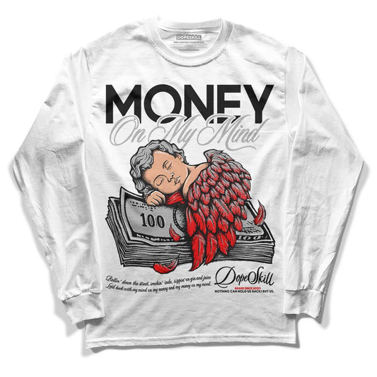 Jordan 1 Low OG “Shadow” DopeSkill Long Sleeve T-Shirt MOMM Graphic Streetwear - White