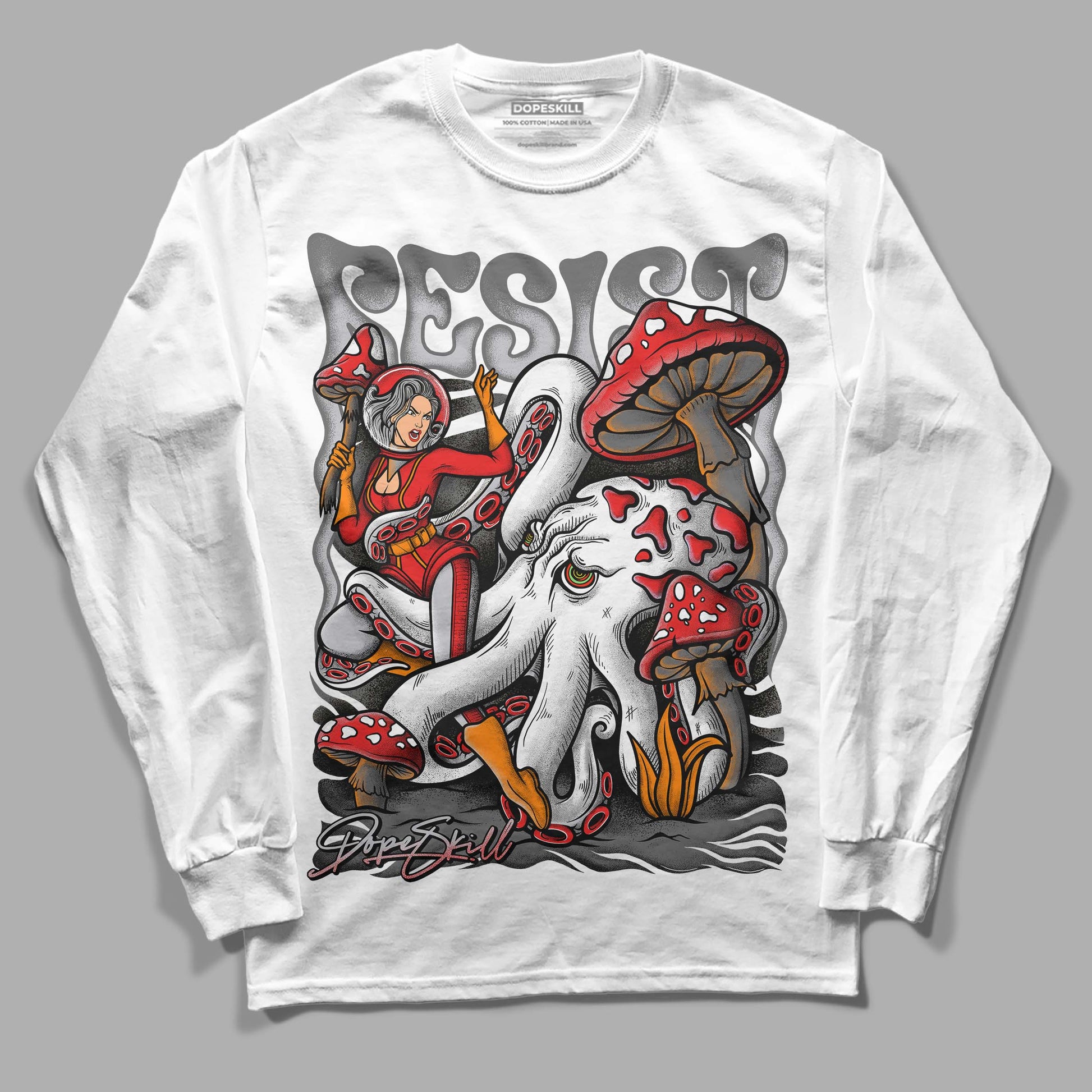 Grey Sneakers DopeSkill Long Sleeve T-Shirt Resist Graphic Streetwear - White