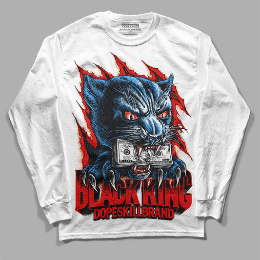 Jordan 11 Retro Cherry DopeSkill Long Sleeve T-Shirt Black King Graphic Streetwear - White 