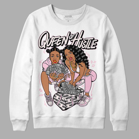 Dunk Low LX Pink Foam DopeSkill Sweatshirt Queen Of Hustle Graphic Streetwear - White