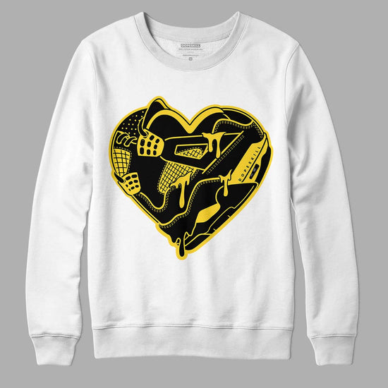 Jordan 4 Tour Yellow Thunder DopeSkill Sweatshirt Heart Jordan 1 Graphic Streetwear - White