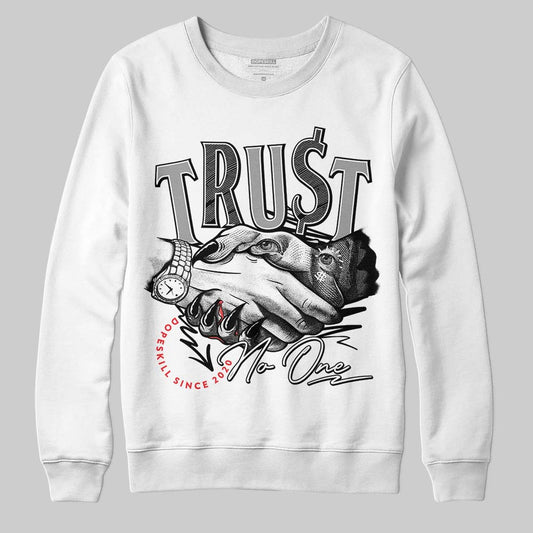 Jordan 1 High 85 Black White DopeSkill Sweatshirt Trust No One Graphic Streetwear - White