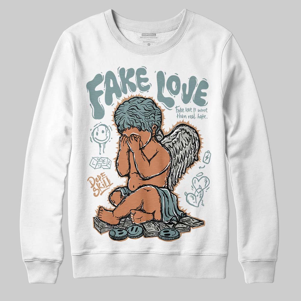 Nike Air Max 1 Low Poly “Adventure” DopeSkill Sweatshirt False Love Graphic Streetwear - White