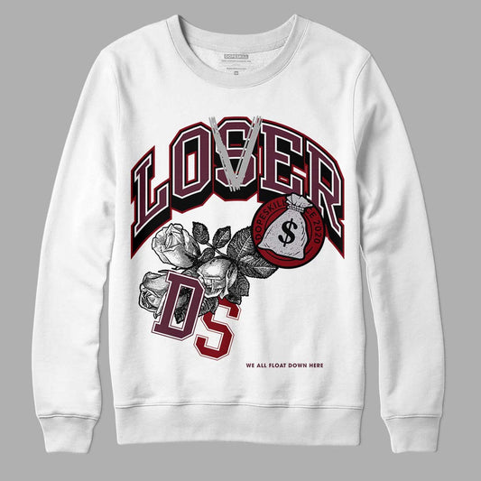 Jordan 5 Retro Burgundy (2023) DopeSkill Sweatshirt Loser Lover Graphic Streetwear - White