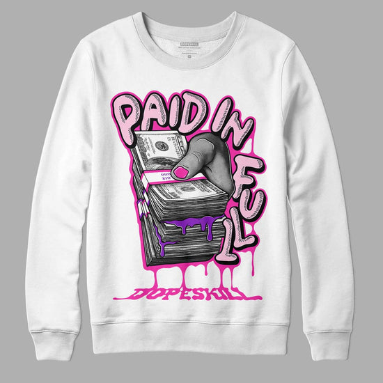 Pink Sneakers DopeSkill Sweatshirt Paid In Full Graphic Streetwear - White 