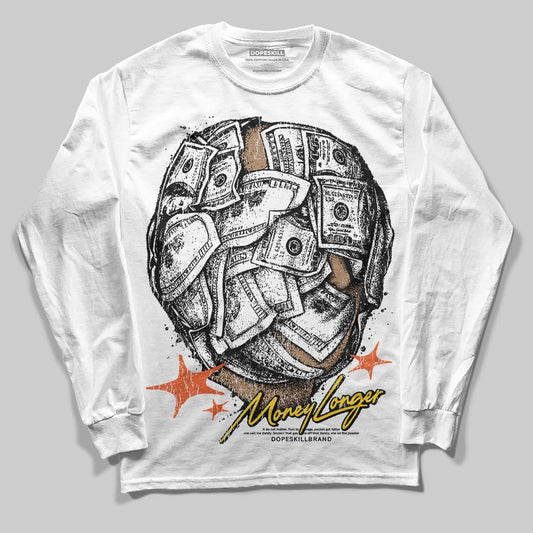 Yellow Sneakers DopeSkill Long Sleeve T-Shirt Money Longer Graphic Streetwear - White