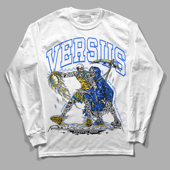 Royal Blue Sneakers DopeSkill Long Sleeve T-Shirt VERSUS Graphic Streetwear - White