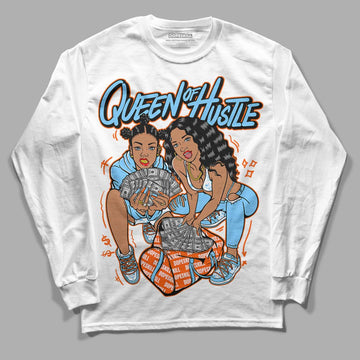 Dunk Low Futura University Blue DopeSkill Long Sleeve T-Shirt Queen Of Hustle Graphic Streetwear - White