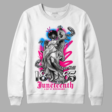 Jordan 1 Low GS “Fierce Pink” Dopeskill Sweatshirt Juneteenth Graphic Streetwear - White 