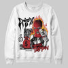 Jordan 14 Retro Ferrari (2025) DopeSkill Sweatshirt Drip'n Never Tripp'n Graphic Streetwear - White