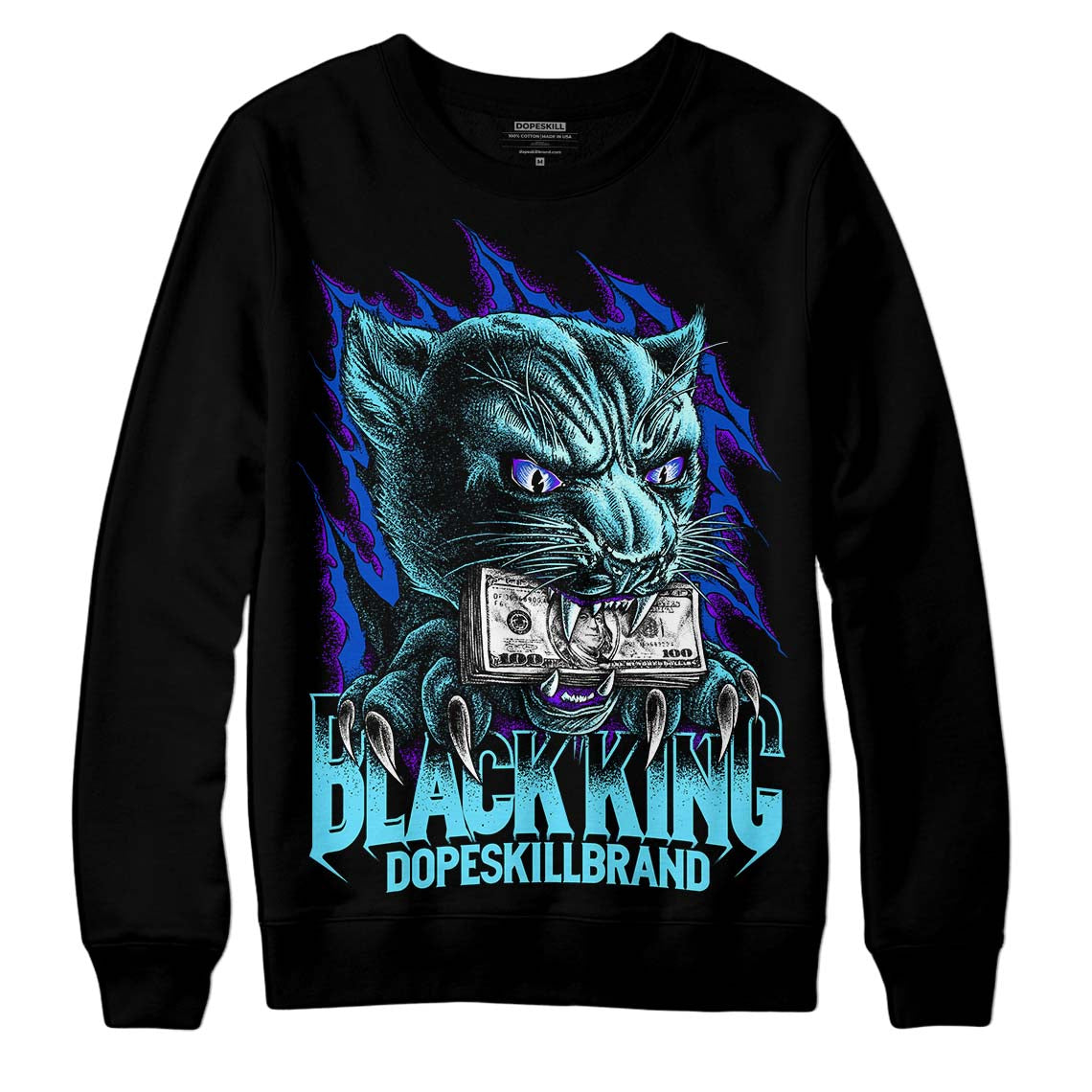 Dunk Low Argon DopeSkill Sweatshirt Black King Graphic Streetwear - Black