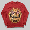 Red Sneakers DopeSkill Long Sleeve T-Shirt Hellfire Graphic Streetwear - Red