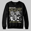 Jordan 3 “Medium Olive” aka “Family Affair” DopeSkill Sweatshirt Distorted Realms Graphic Streetwear - Black