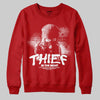 Jordan 11 Retro Cherry DopeSkill Sweatshirt Thief In The Night Graphic Streetwear - Red