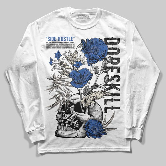 Jordan 1 Low Travis Scott x Fragment DopeSkill Long Sleeve T-Shirt Side Hustle Graphic Streetwear - White