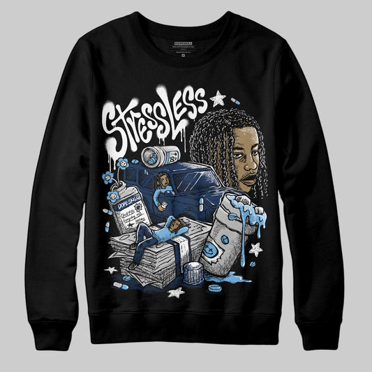 Jordan 4 SB “Summit White/Navy” DopeSkill Sweatshirt Stressless Graphic Streetwear - Black