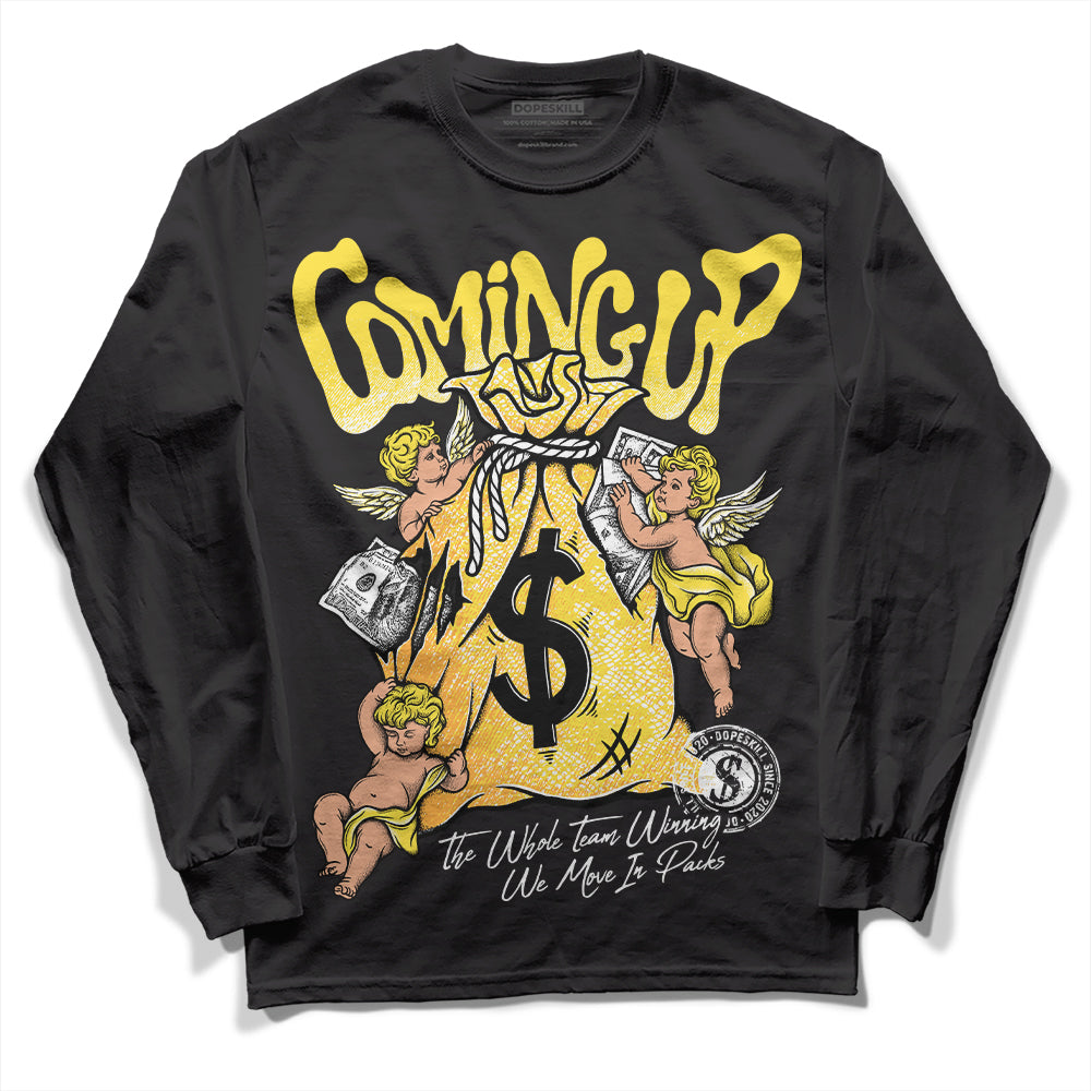 Jordan 11 Low 'Yellow Snakeskin' DopeSkill Long Sleeve T-Shirt Money Bag Coming Up Graphic Streetwear - Black