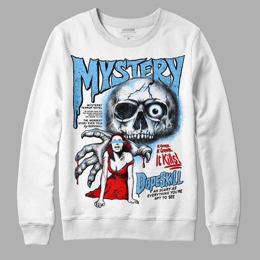 Travis Scott x Jordan 4 Retro 'Cactus Jack' DopeSkill Sweatshirt Mystery Ghostly Grasp Graphic Streetwear - White