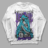 Jordan 6 "Aqua" DopeSkill Long Sleeve T-Shirt Life or Die Graphic Streetwear - White 