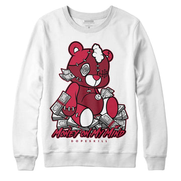 Jordan 1 Retro High '85 OG Metallic Burgundy DopeSkill Sweatshirt MOMM Bear Graphic Streetwear - White