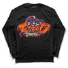 Dunk Low Futura Orange Blaze DopeSkill Long Sleeve T-Shirt Rare Breed Type Graphic Streetwear - Black