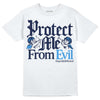 Jordan 3 "Midnight Navy" DopeSkill T-Shirt Protect Me From Evil Graphic Streetwear - White