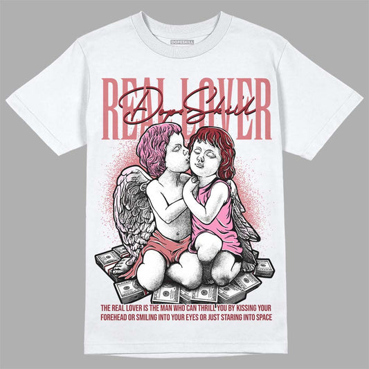 Valentine's Day Collection DopeSkill T-Shirt Real Lover Graphic Streetwear - White