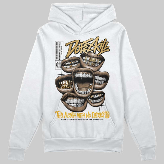 Jordan 12 Retro 'Taxi' 2025 DopeSkill Hoodie Sweatshirt The Mouth With No Droughts Graphic Streetwear - White