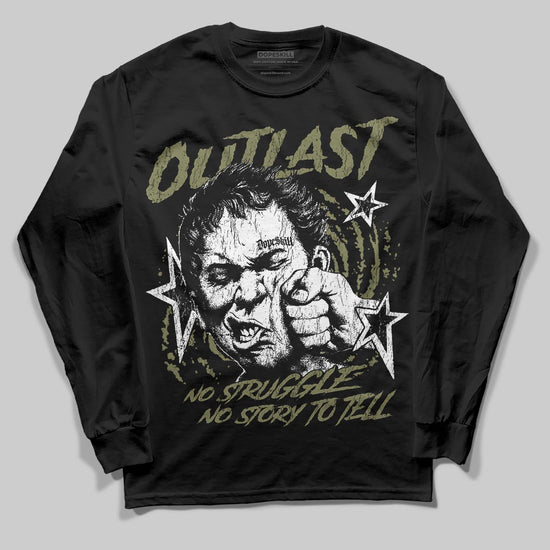 Olive Sneakers DopeSkill Long Sleeve T-Shirt Outlast Graphic Streetwear - Black