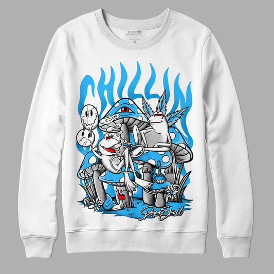 Jordan 2 Low "University Blue" DopeSkill Sweatshirt Chillin Graphic Streetwear - White