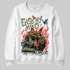 Olive Sneakers DopeSkill Sweatshirt Ease My Mind Graphic Streetwear - White