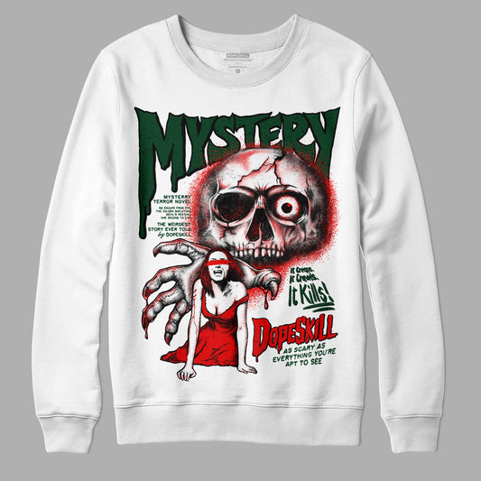 Jordan 2 "White/Fire Red" DopeSkill Sweatshirt Mystery Ghostly Grasp Graphic Streetwear - White