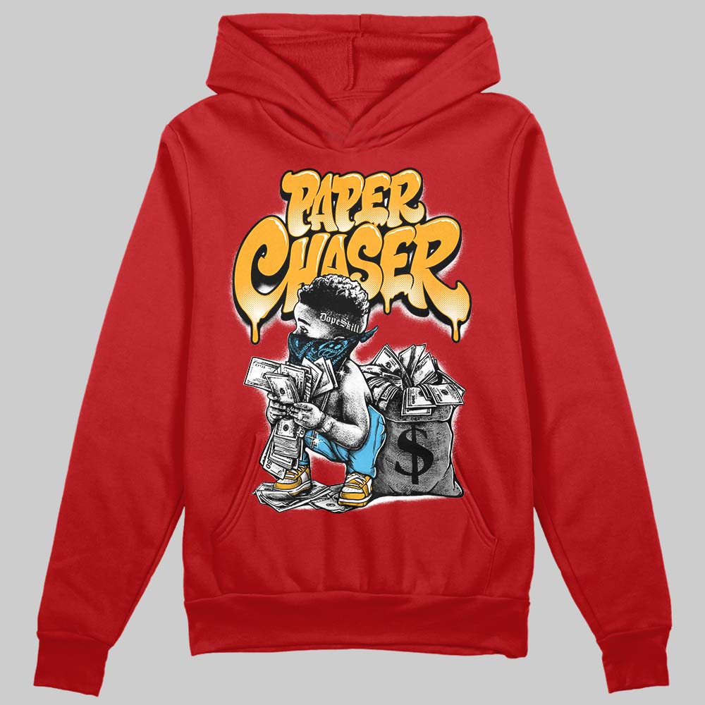 Red Sneakers DopeSkill Hoodie Sweatshirt Paper Chaser Boy Graphic Streetwear - red