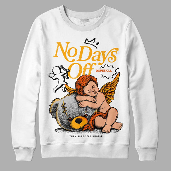 Jordan 12 Retro Black Taxi DopeSkill Sweatshirt New No Days Off Graphic Streetwear - White