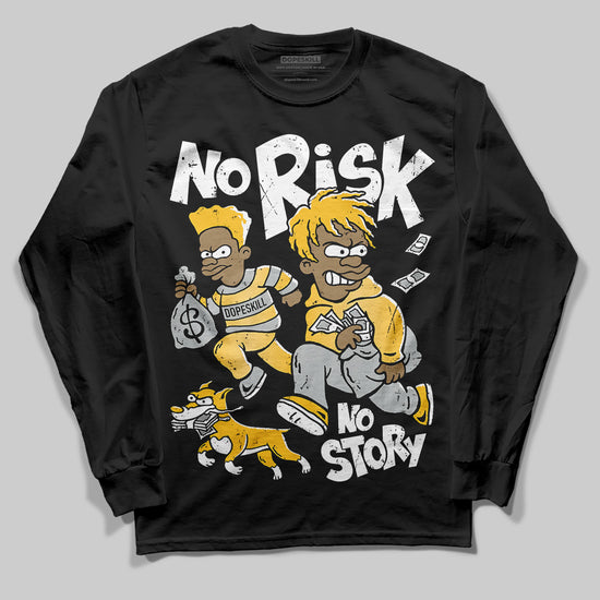 Jordan 12 "Phantom" DopeSkill Long Sleeve T-Shirt No Risk No Story Graphic Streetwear - Black