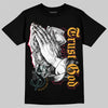 Jordan 1 Low Flyease Bio Hack DopeSkill T-Shirt Trust God Graphic Streetwear - Black