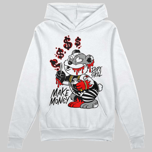 Black and White Sneakers DopeSkill Hoodie Sweatshirt Make Money Graphic Streetwear - White