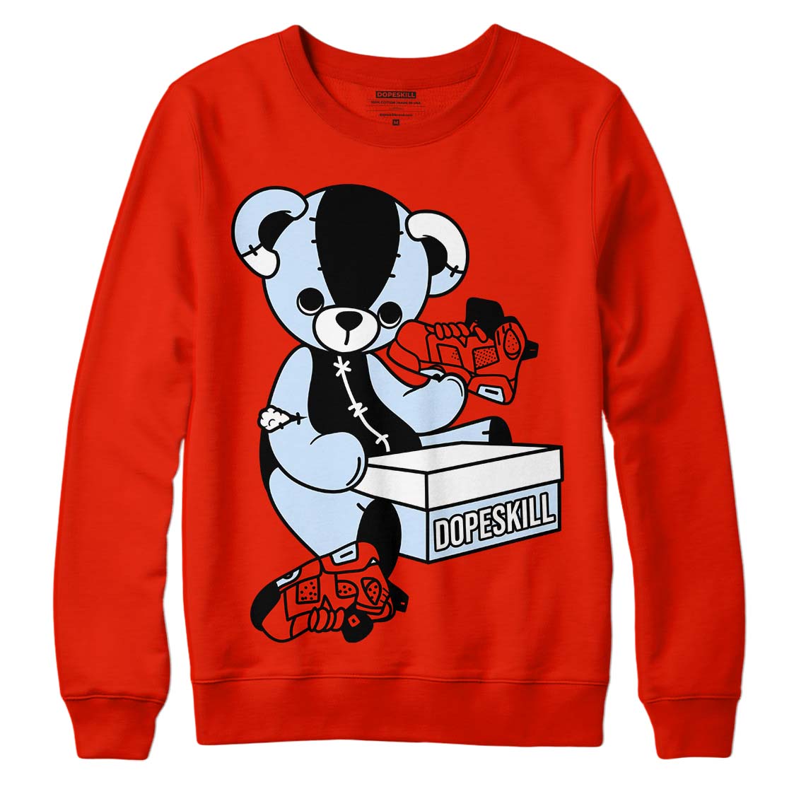 Jordan 6 Retro Toro Bravo DopeSkill Varsity Red Sweatshirt Sneakerhead BEAR Graphic Streetwear