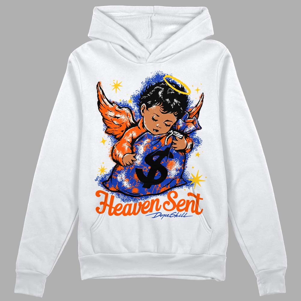 Dunk Low Futura Orange Blaze DopeSkill Hoodie Sweatshirt Heaven Sent Graphic Streetwear - WHite