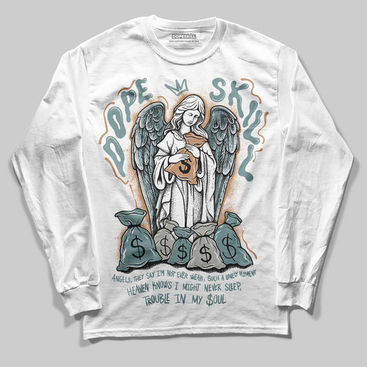 Nike Air Max 1 Low Poly “Adventure” DopeSkill Long Sleeve T-Shirt Angels Graphic Streetwear - White 