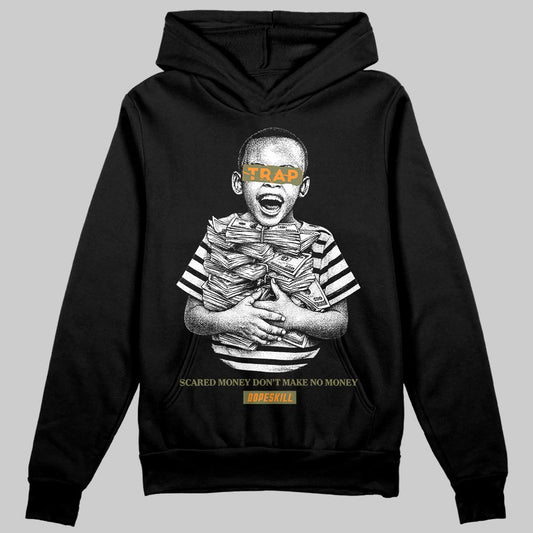 Olive Sneakers DopeSkill Hoodie Scared Money Don't Make No Money Graphic Streetwear - Black
