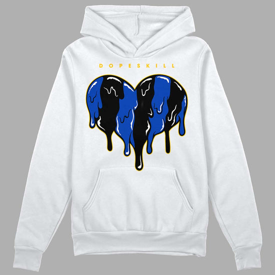 Jordan 14 “Laney” DopeSkill Hoodie Sweatshirt Slime Drip Heart Graphic Streetwear - White