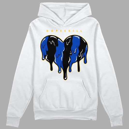 Jordan 14 “Laney” DopeSkill Hoodie Sweatshirt Slime Drip Heart Graphic Streetwear - White