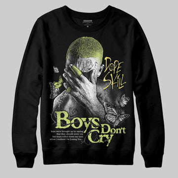 Jordan 4 GS “Light Lemon Twist” DopeSkill Sweatshirt Boys Don't Cry Graphic Streetwear  black