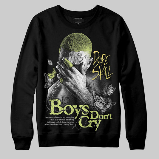 Jordan 4 GS “Light Lemon Twist” DopeSkill Sweatshirt Boys Don't Cry Graphic Streetwear  black