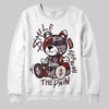 Adidas Samba OG Maroon Gold Metallic DopeSkill Sweatshirt Smile Through The Pain Graphic Streetwear - White